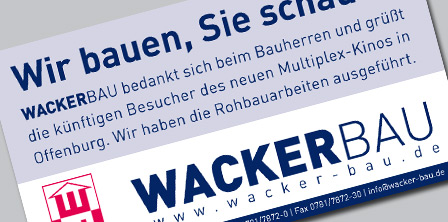 Wacker Anzeigen